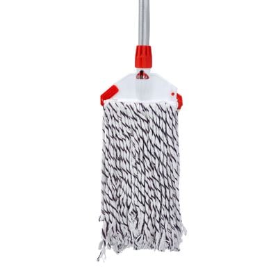 Super Absorbent Cotton Mop, 100% Cotton Threads, Dc1963 | For All Types Of Surfaces | Durable Design | Long Handle Faster Dehydration Cleaning Mop