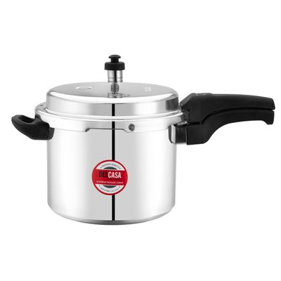 3 Litre Aluminium Pressure Cooker, Sleek And Simple, Dc2102 | Induction Compatible | Durable Cooker With Lid | Improved Pressure Regulator | Comfortable Handle