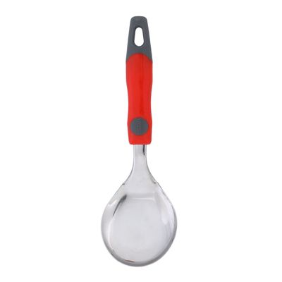 Stainless Steel Rice Spoon, Pp Handle Serving Spoon, Dc1933 | Dishwasher Safe | Elegant Design Dinner Cutlery/Crockery Utensil | Ideal For Rice, Soup, Desserts & More