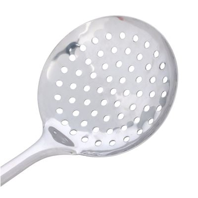 Stainless Steel Skimmer With Pp Handle, Dc1936 | Built-In Hang Hole & Comfortable Grip Handle | Durable Food Grade Strainer Spoon For Draining & Frying