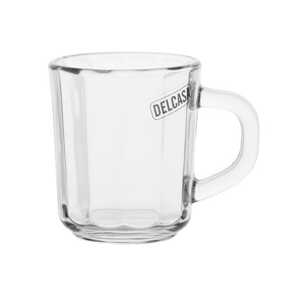 6 Pcs Glass Mug, Glassware Lead-Free, Dc2067 - Durable, Safe & Lightweight Sturdy & Creative Design, Crystal Clear Construction, Resist Breakage, Chipping & Scratching