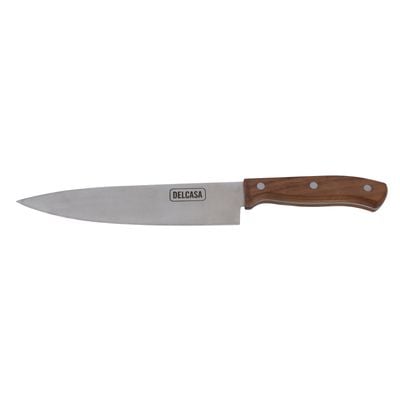 8" Chef Knife, Stainless Steel, Dc2075 | Walnut Wood Handle | Sharp Blade | Rust-Resistant | Durable & Strong | Knife For Cutting Vegetables, Meat, Fruits & More