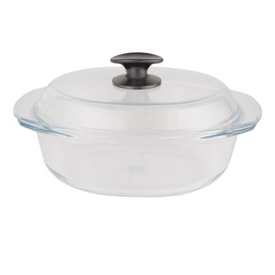 Oval Baking Casserole With Lid, 3500Ml Bakeware, Dc2278 | Borosilicate Glass Pan For Baking | Non-Stick Casserole Baking Pan | Pans For Cooking, Kitchen, Cake Dinner, Banquet And Daily Use