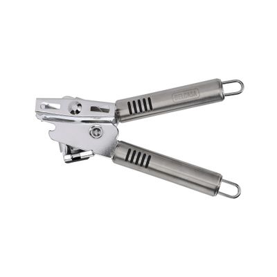 Carbon Steel Multi Opener, Chrome Plated Can Opener, Dc2417 | Portable Manual Tin, Can, Jar Opener | Easy Turn Knob & Ergonomic Grip Handles With Hanging Loop