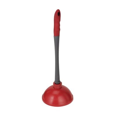 Delcasa Toilet Plunger- Dc1994|Ideal To Unclog Pipes And Sinks For Kitchen, Bathroom, Wash Basin, Bath Tubs| Effortless And Easy Cleaning For All Drain Types| Premium-Quality, Light-Weight And Highly Durable| Red And Grey