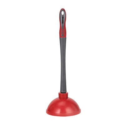 Delcasa Toilet Plunger- Dc1994|Ideal To Unclog Pipes And Sinks For Kitchen, Bathroom, Wash Basin, Bath Tubs| Effortless And Easy Cleaning For All Drain Types| Premium-Quality, Light-Weight And Highly Durable| Red And Grey