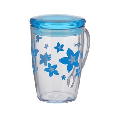 Plastic Water Cup, 350Ml Portable Travel Mug, Dc2341 | Ideal For Party Picnic Bbq Camping Garden | Mug For Work, Gym, Beach Or Pool | 100% Food Grade Material