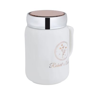 New Bone Travel Mug With Vinyl Cover, 400Ml Cup, Dc2236 | Portable & Leak-Resistant | Bpa-Free & Pvc-Free | Dishwasher Safe & Microwave Safe | Ideal For Indoors And Outdoors