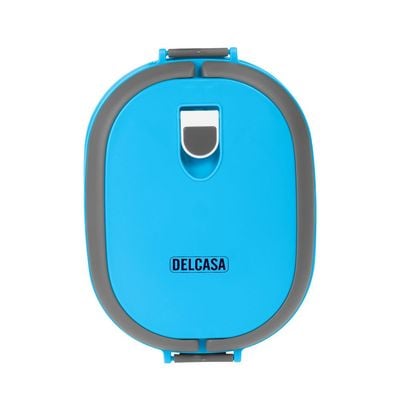 Delcasa 900 Ml Rectangular Lunch Box With Stainless Steel Inner And Vacuum Technology-Dc2340| Premium-Quality, 100% Food-Grade, Bpa-Free, Leak-Proof, Airtight Containers To Keep Food Fresh| Plastic Foam Interlayer Increases Heat Retaining Capacity| Compact, Portable Design With Stylish Handle| Blue