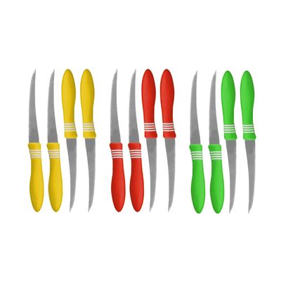 Fruits Knives, Ultra Sharp Stainless Steel Blades, Dc2459 | 12Pcs Knives Set With Polymer Handle | Dishwasher Safe | Kitchen Knife For Cutting Vegetables, Fruits & More