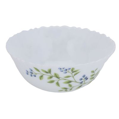 Delcasa 5.5" Opalware Soup Bowl- Dc2826| Premium-Quality, Food-Grade, Light-Weight Bowl Perfect For Serving Snacks, Salads, Noodles, Cereals| Elegant Floral Design| Microwave Safe| White