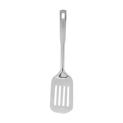 Delcasa Stainless Steel Slotted Turner|Dc2733| Kitchen Use| Premium Quality Spoon| Light-Weight| Serving And Cooking Turner| One-Piece