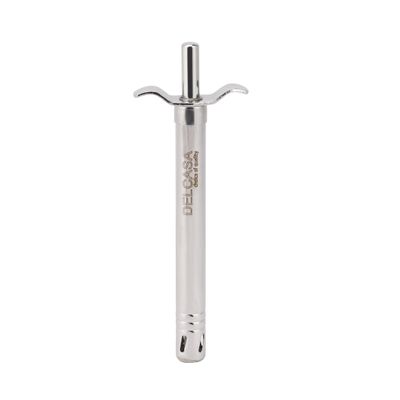 Delcasa Stainless Steel Gas Lighter- Dc2818| Regular Gas Lighter With Thicker Gauge For Gas Stove| Strong And Study Construction With A Comfortable Grip| Silver