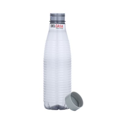 Delcasa 3-Piece 900 Ml Spiral Water Bottle Set- Dc2736| Stylish Transparent Body With Leak-Poof Design Pet Bottle| Ideal For Home, Office, Gym, Picnic| Highly Durable And Elegant Design| Freezer-Safe And Dishwasher Friendly| Perfect For Water, Juice And Other Beverages| Transparent| Pack Of 3 