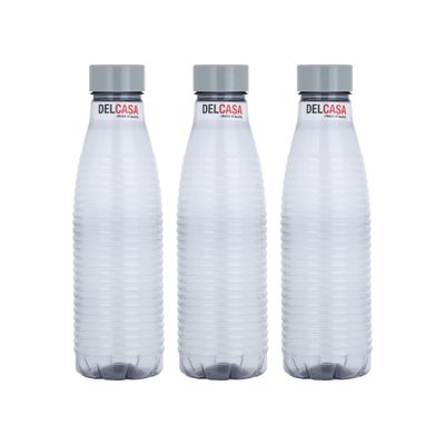 Delcasa 3-Piece 900 Ml Spiral Water Bottle Set- Dc2736| Stylish Transparent Body With Leak-Poof Design Pet Bottle| Ideal For Home, Office, Gym, Picnic| Highly Durable And Elegant Design| Freezer-Safe And Dishwasher Friendly| Perfect For Water, Juice And Other Beverages| Transparent| Pack Of 3 Delcasa 3-Piece 900 Ml Spiral Water Bottle Set- Dc2736| Stylish Transparent Body With Leak-Poof Design Pet Bottle| Ideal For Home, Office, Gym, Picnic| Highly Durable And Elegant Design| Freezer-Safe And Dishwasher Friendly| Perfect For Water, Juice And Other Beverages| Transparent| Pack Of 3