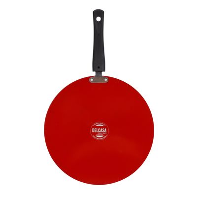 Delcasa 30 Cm Flat Tawa- Dc2814| Aluminum Tawa For Roti, Chapatti, Dosa| Non-Stick Tawa With Bakelite Handle| 3-Layer Non-Stick Coating| Black Multi-Purpose Tawa| Pfoa Free, Ptfe Free And Compatible With All Gas Types| One-Piece