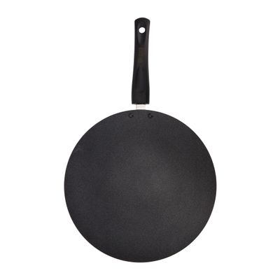 Delcasa 30 Cm Flat Tawa- Dc2814| Aluminum Tawa For Roti, Chapatti, Dosa| Non-Stick Tawa With Bakelite Handle| 3-Layer Non-Stick Coating| Black Multi-Purpose Tawa| Pfoa Free, Ptfe Free And Compatible With All Gas Types| One-Piece