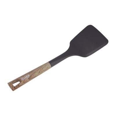 Delcasa Nylon Turner| Dc2707| Serving Spoon With Wooden Finish Pp Handle| Perfect For Non-Stick Cookware| Elegant And Lightweight Design| Premium-Quality| Black