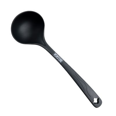 Delcasa Nylon Ladle|Dc2712|Ideal For Serving Soup| Deep Spoon With Comfortable Handle| Perfect For Non-Stick Cookware| Dishwasher-Safe| Elegant And Lightweight Design| Premium-Quality Ladle| Black