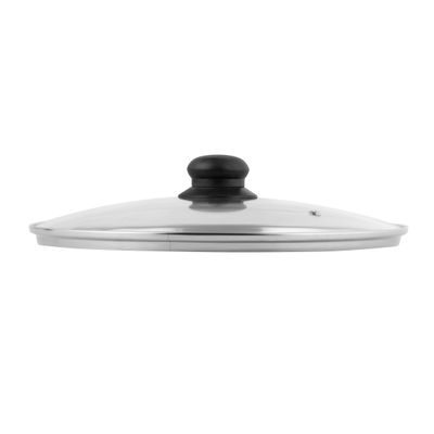 Delcasa 24 Cm Tempered Glass Lid With Bakelite Knob- Dc2465| 3.8 Mm Thickness| Dishwasher Safe| Perfect For Casserole, Kadai, Pots And Pans| One