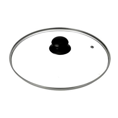 Delcasa 24 Cm Tempered Glass Lid With Bakelite Knob- Dc2465| 3.8 Mm Thickness| Dishwasher Safe| Perfect For Casserole, Kadai, Pots And Pans| One