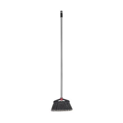 Delcasa 120 Cm Floor Broom With A Metal Stick- Dc2875| Large And Wide Broom Head With Angled Bristles| Compatible With All Floor Types| Ideal For Sweeping And Cleaning Room, Bathroom, Kitchen| Premium-Quality, Highly Durable, Light-Weight And Elegant Design| Grey