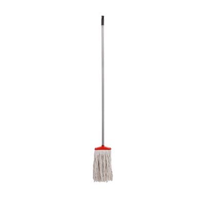 Delcasa Floor Mop With Metal Stick- Dc2876| For Wet Cleaning, Removable And Washable Mop Head And A Long Handle| Suitable For All Floor Types: Glass, Marble, Granite, Tile, Wood| Premium-Quality, High Water Absorbency, Fast Dehydration| White And Red