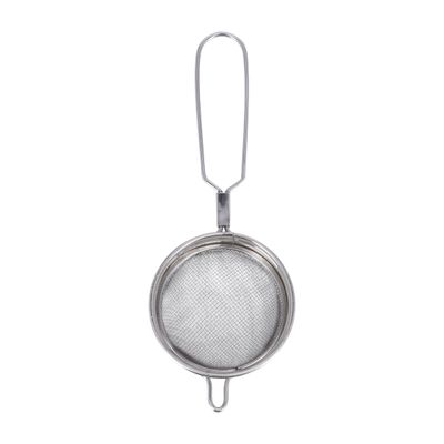 Delcasa 9 Cm Double Mesh Tea Strainer- Dc2889| Stainless Steel Mesh Multi-Purpose Strainer| Food-Grade, Premium-Quality And Safe To Use| Easy To Hold And Perfect For Tea, Coffee, Juice| Compact And Durable Liquid Strainer| Silver