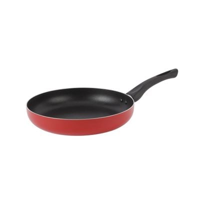 Delcasa 4 Piece Nonstick Cookware Set- Dc2899| Strong Aluminum Body With Non-Stick Coating And Bakelite Handle| Includes A Casserole With Lid, A Frypan And A Nylon Turner, Compatible With Hot Plate, Halogen, Ceramic And Gas Stovetops| Perfect For Frying, Sauting, Tempering, Boiling, Simmering| Red