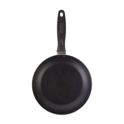 Delcasa 22 Cm Nonstick Frypan- Dc2906| Strong Virgin Aluminum Body With Non-Stick Coating And Heat Resistant Handle| Cd Bottom, Compatible With Hot Plate, Halogen, Ceramic And Gas Stovetops| Perfect For Frying, Sauting, Tempering| Black