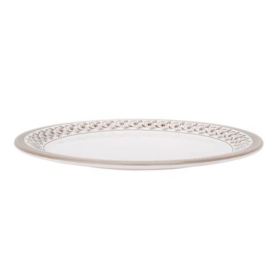 Delcasa Melamineware 11" Dinner Plate- Dc2885| Premium-Quality, Light-Weight And Food-Grade White Round Plate With Elegant Design | Strong And Sturdy Construction, Multipurpose| White