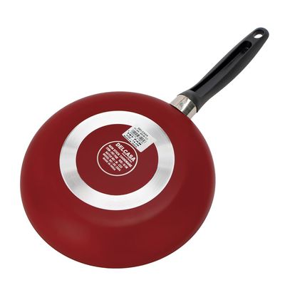 Delcasa 18 Cm Nonstick Frypan- Dc2904| Strong Virgin Aluminum Body With Non-Stick Coating And Heat Resistant Handle| Cd Bottom, Compatible With Hot Plate, Halogen, Ceramic And Gas Stovetops| Perfect For Frying, Sauting, Tempering| Black And Red