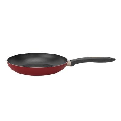 Delcasa 20 Cm Nonstick Frypan- Dc2905| Strong Virgin Aluminum Body With Non-Stick Coating And Heat Resistant Handle| Cd Bottom, Compatible With Hot Plate, Halogen, Ceramic And Gas Stovetops| Perfect For Frying, Sauting, Tempering| Black And Red