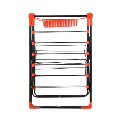 Delcasa Cloth Dryer- Dc2895| With Rustproof Metal Wire And Frame| Foldable, Sturdy, Sleek, Compact And Heavy Storage| Durable Construction, Perfect For Home, Apartments, Hostels, Etc. | Black And Red