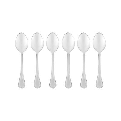 Delcasa 12 Cm Stainless Steel Coffee Spoon- Dc2916| Pack Of 6, Stylish Sandblast Finish, Light-Weight And 100% Food-Grade| Suitable For Dining Table, Home And Restaurant| Dishwasher-Safe And Easy To Maintain| Silver