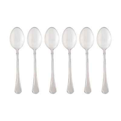 Delcasa 6-Piece Stainless Steel Table Spoon- Dc2918| 19 Cm, Stylish, Light-Weight And 100% Food-Grade| For Preparing And Serving Food, Suitable For Dining Table, Home And Restaurant| Dishwasher-Safe And Premium-Quality| Silver