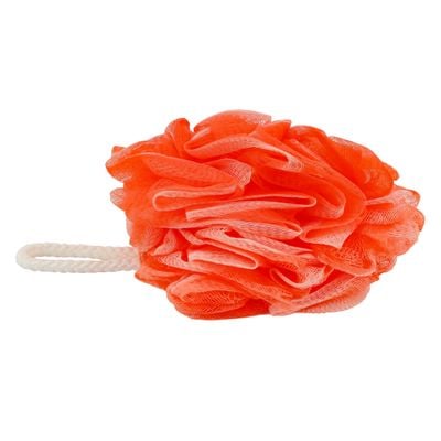 Delcasa Bath Ball Scrubber- Dc2991| Perfect To Use While Bathing, Spa, For Rejuvenation| Premium-Quality Material, With Soft Mesh And Super Soft On Skin| Easy To Hang On Hooks| Orange