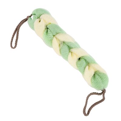 Delcasa Mesh Bath Belt Scrubber- Dc2992| Perfect To Use While Bathing, Spa, For Rejuvenation| Premium-Quality Material, With Soft Mesh And Super Soft On Skin| Easy To Hang On Hooks| Brown And White