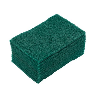 Delcasa Scrubber Pad- Dc2994| Scrub Pads For Kitchen, Sink And Bathroom Use| Premium-Quality Synthetic Fabric For Multipurpose Quick Cleaning| Ideal For Dish Wash Liquid, Anti-Odor And Bacteria Resistant| Pack Of 10, Green