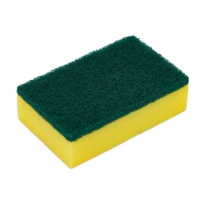 Delcasa Sponge Scrubber- Dc2995| Pack Of 10, Scrub Pads For Kitchen, Sink And Bathroom Use| Essential, Multipurpose And Quick Cleaning Supplies| 2 In 1 Cleaning Pad, Premium-Quality And Ideal For Dish Wash Liquid| Green And Yellow