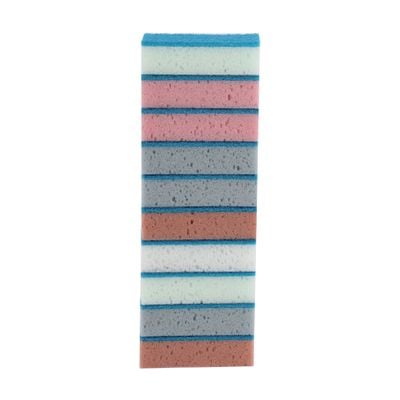 Delcasa Sponge Scrubber- Dc2996| Pack Of 10, Scrub Pads For Kitchen, Sink And Bathroom Use| Essential, Multipurpose And Quick Cleaning Supplies| 2 In 1 Cleaning Pad, Premium-Quality And Ideal For Dish Wash Liquid| Multicolor