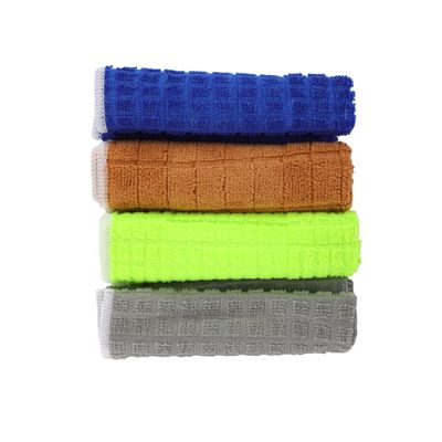 Delcasa 4-Piece Wood Pulp Cleaning Towels- Dc3022| Powerful And Effective Wood Pulp Cloth For Easy And Efficient Cleaning| Super Absorbent Power, Lint-Free And Scratch-Free| Perfect For Home And Kitchen Use| Multi-Color