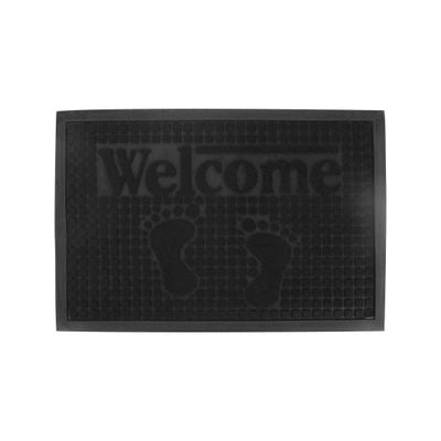 Delcasa Door Mat- Dc3001| Multi-Purpose Door Mat For Indoor And Outdoor Use| Anti-Slip, Fade Resistant And Soft Fabric| Premium-Quality And Elegant Design| Black