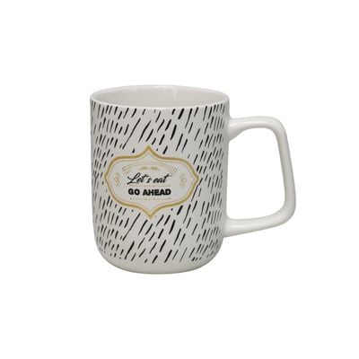 Delcasa 350 Ml Ceramic Mug- Dc3076| Perfect For Hot And Cold Drinks| Food-Grade, Non-Toxic And Safe To Use| Stylish, Durable And Long-Lasting Design, Dishwasher-Safe| Premium-Quality And Perfect For Gifting| White And Black