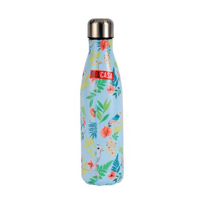 Delcasa 500 Ml Stainless Steel Vacuum Water Bottle- Dc3106/ Preserves The Flavor And Freshness, Unbreakable/ Portable, Leak-Resistant And Light-Weight/ Suitable For Indoor And Outdoor Use/ Floral Pattern Design