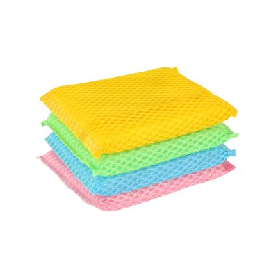 Delcasa Scouring Scrubber- Dc3027| Premium Quality Polyester Sponge, Multipurpose  And Heavy-Duty Scrub Pad For Cleaning Utensils With Scratching| Perfect For Kitchen Use| Pack Of 4, Multi-Color