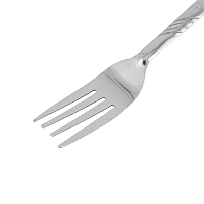 Delcasa 12-Piece Table Fork- Dc3144/ Stylish And Light-Weight, 100% Food-Grade, Stainless Steel Construction/ Suitable For Dining Table, Home And Restaurant/ Ideal For Pasta, Rice Dishes, Meat, Vegetables, Dishwasher-Safe/ Silver 