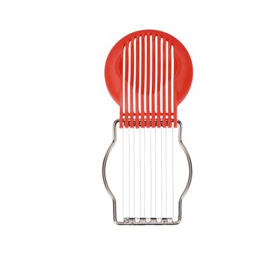 Delcasa Multipurpose Egg Slicer- Dc2914| Perfect For Slicing Eggs, Strawberry, Mushroom Slices, Chops Olives, Etc.| Multi-Functional Kitchen Slicer, Safe And Easy Operation| Dishwasher Safe, Pp And Stainless Steel Construction| Red