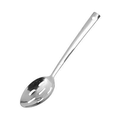 Delcasa 11" Stainless Steel Slotted Spoon- Dc2946| With Stylish Long Handle, Ideal For Cooking And Serving Food| Premium-Quality Slotted Spoon, Food-Grade, Elegant And Lightweight Design| Silver