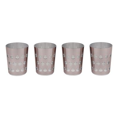 Delcasa 5-Piece Drink Set- Dc3097/ Plastic Jug And 4 Water Glasses Set With 2400 Ml Capacity / Unbreakable Design With Lid, For Juices, Squashes, Milk, Slushies/ Wide-Mouth, Food Grade, Easy To Clean/ Silver